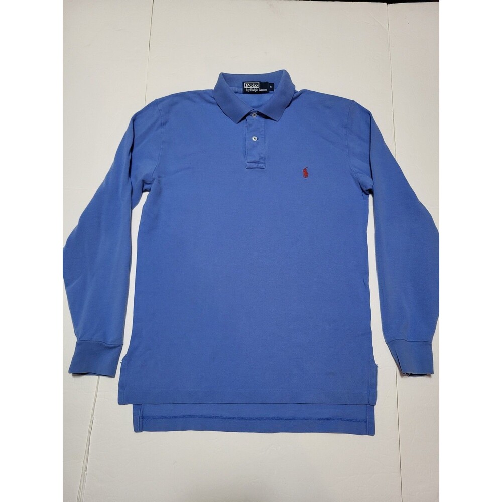(#19) Polo Ralph Lauren Blue Long Sleeve Polo Shirt  Size Men's Small